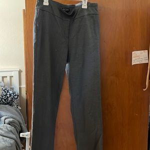 White and gray checkered pants